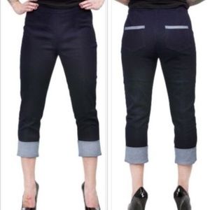 NWT Sourpuss Pedal Pushers-Dark Wash Retro Capri